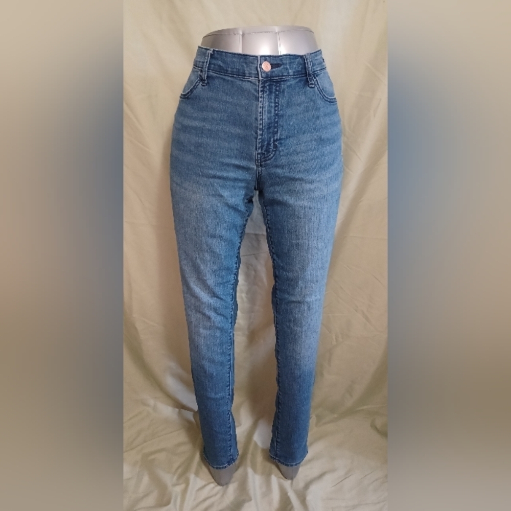 Old Navy Women's Super Skinny Mid Rise Denim Jeans - Blue